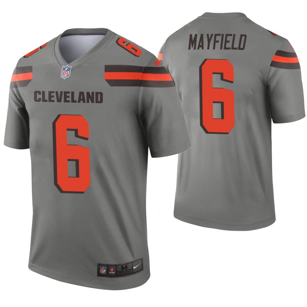 Men Cleveland Browns #6 Mayfield Nike grey Limited NFL Jerseys->new orleans saints->NFL Jersey